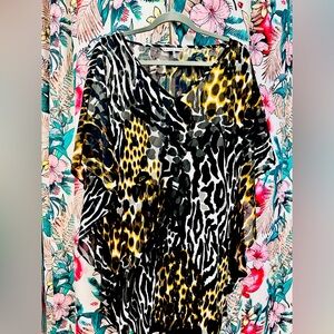Animal Print Trina Turk Kaftan Dress Size 8